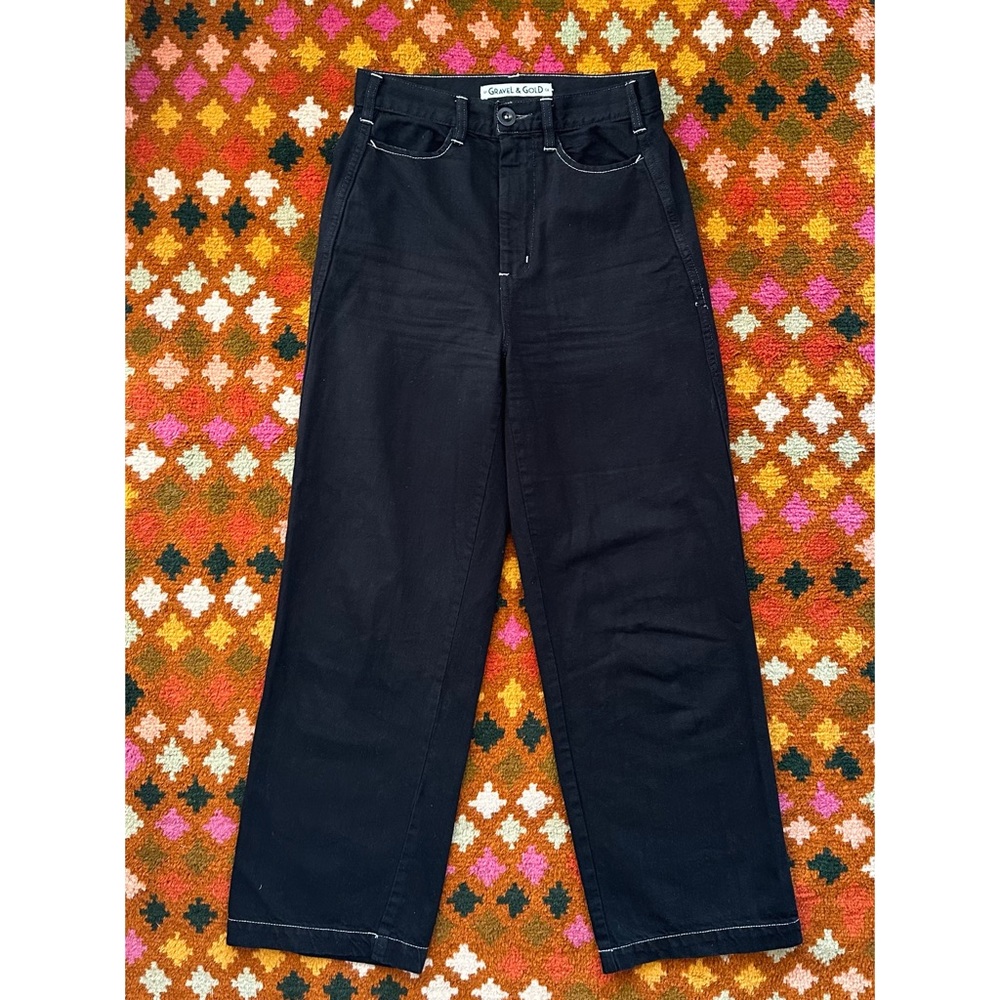 Gravel & Gold Placer Pants High Rise Straight Leg Sold Out Raven Black Jeans